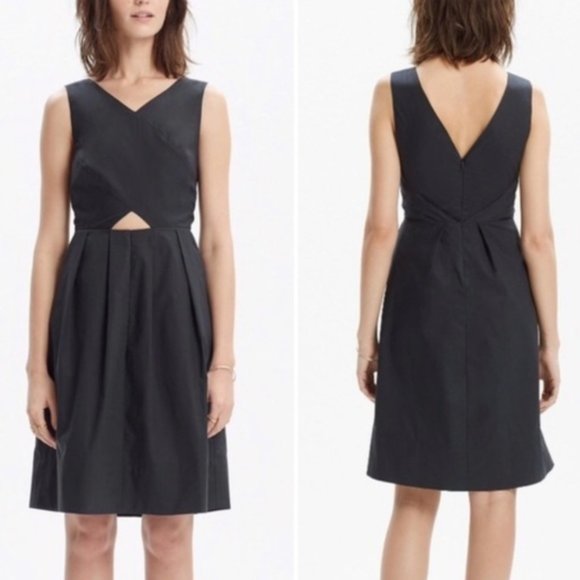 Madewell Dresses & Skirts - Madewell Cutout Cotton Tank Dress Sleevless Knee Length Sundress Navy 0 XS